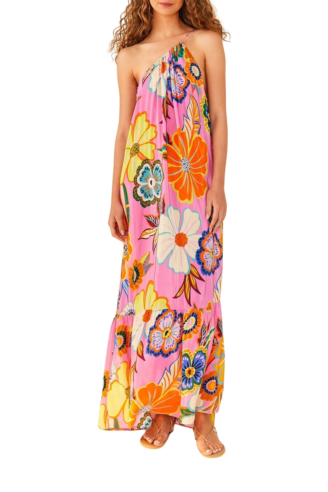 Robe longue Full Garden Pink - Rose