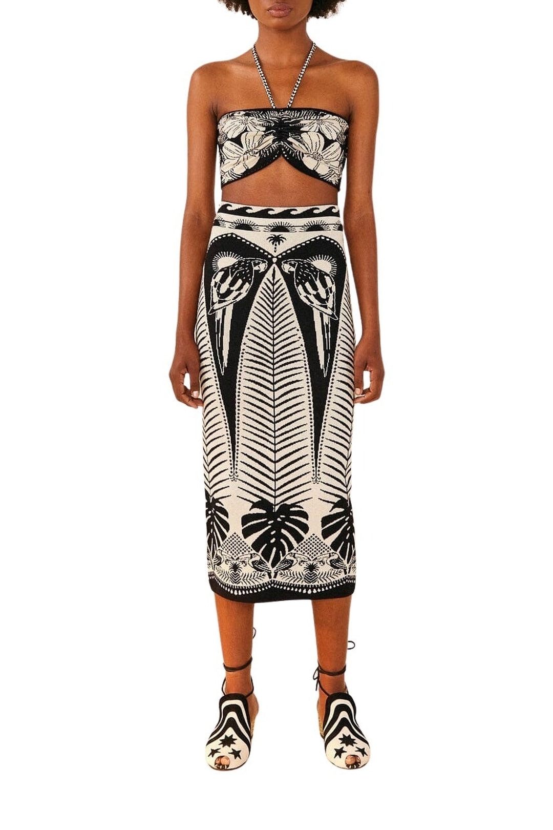 Top Macaw Elegance en maille - Noir