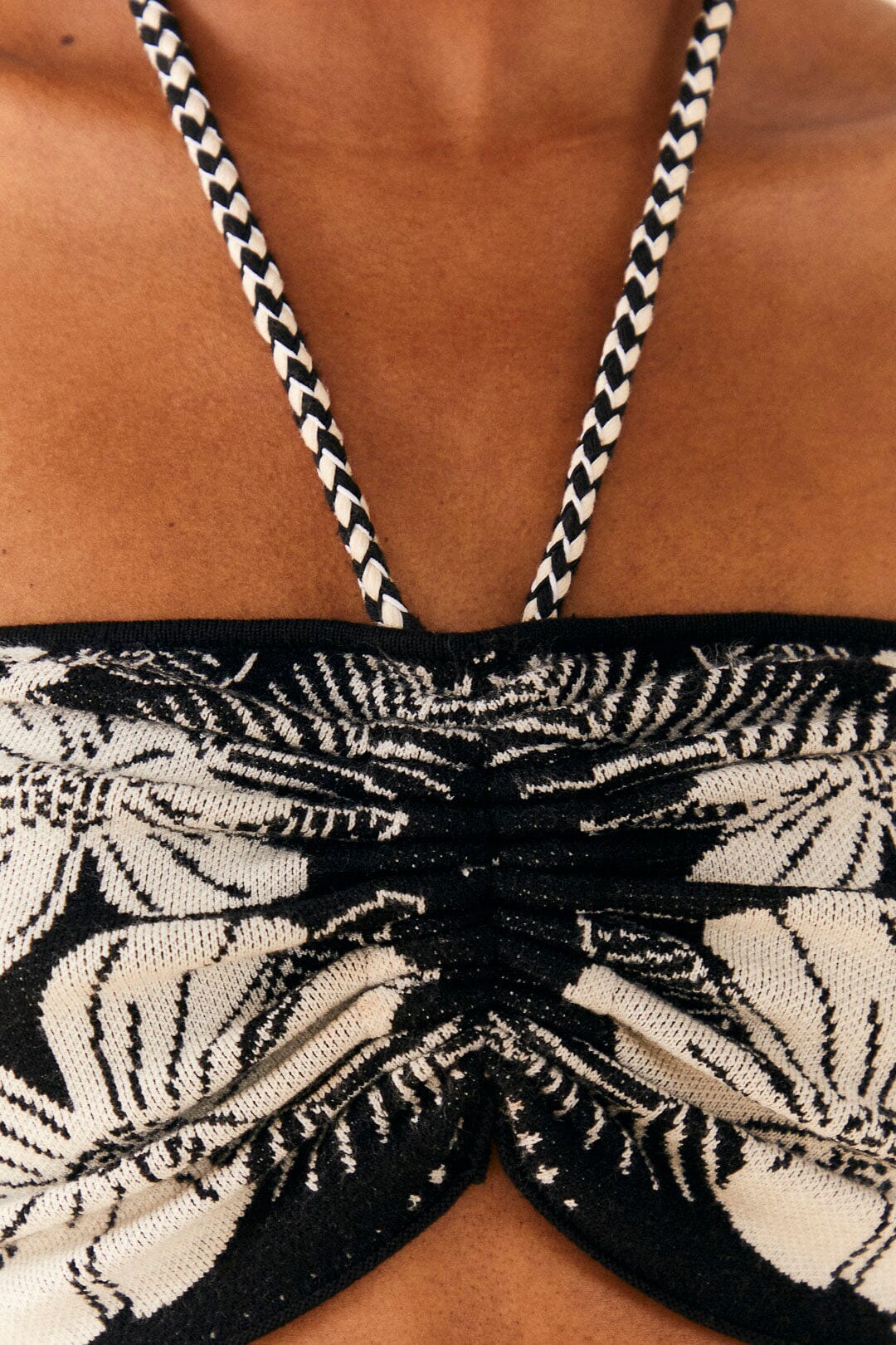 Top Macaw Elegance en maille - Noir