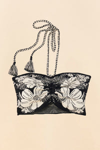 Top Macaw Elegance en maille - Noir