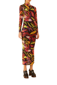 Robe longue Jardin psychédélique - Multicolore