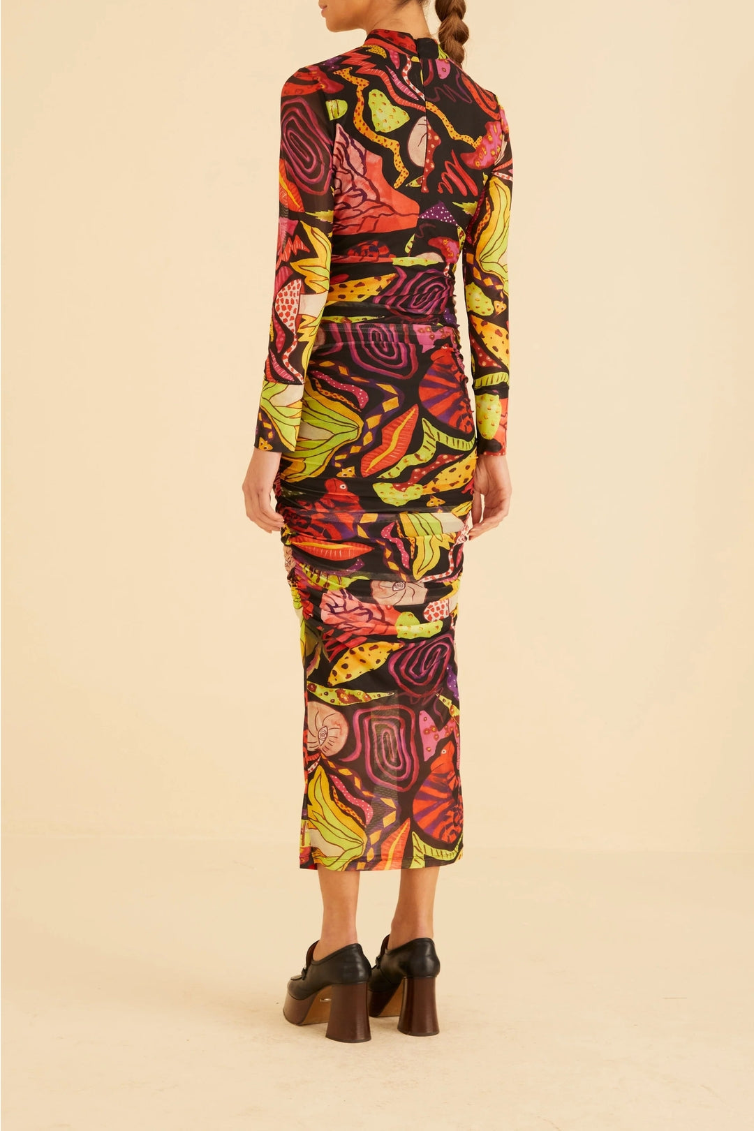 Robe longue Jardin psychédélique - Multicolore