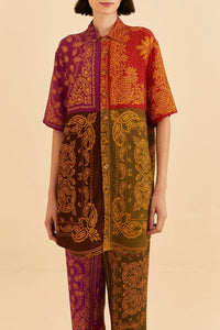 Chemise à manches courtes Bandana Dream - Orange