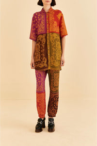 Chemise à manches courtes Bandana Dream - Orange