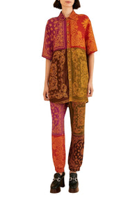 Chemise à manches courtes Bandana Dream - Orange