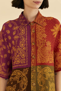 Chemise à manches courtes Bandana Dream - Orange