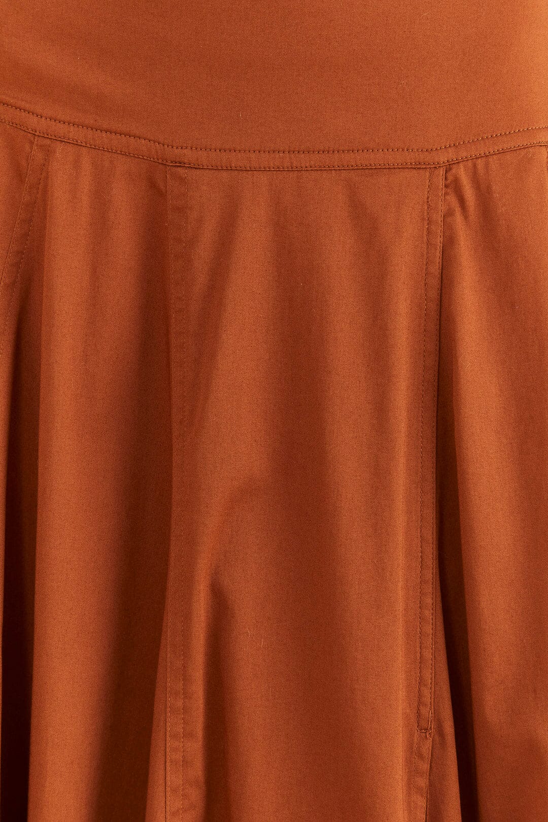 Jupe longue à volants en coton - Orange