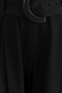 Pantalon ajusté en coton - Noir