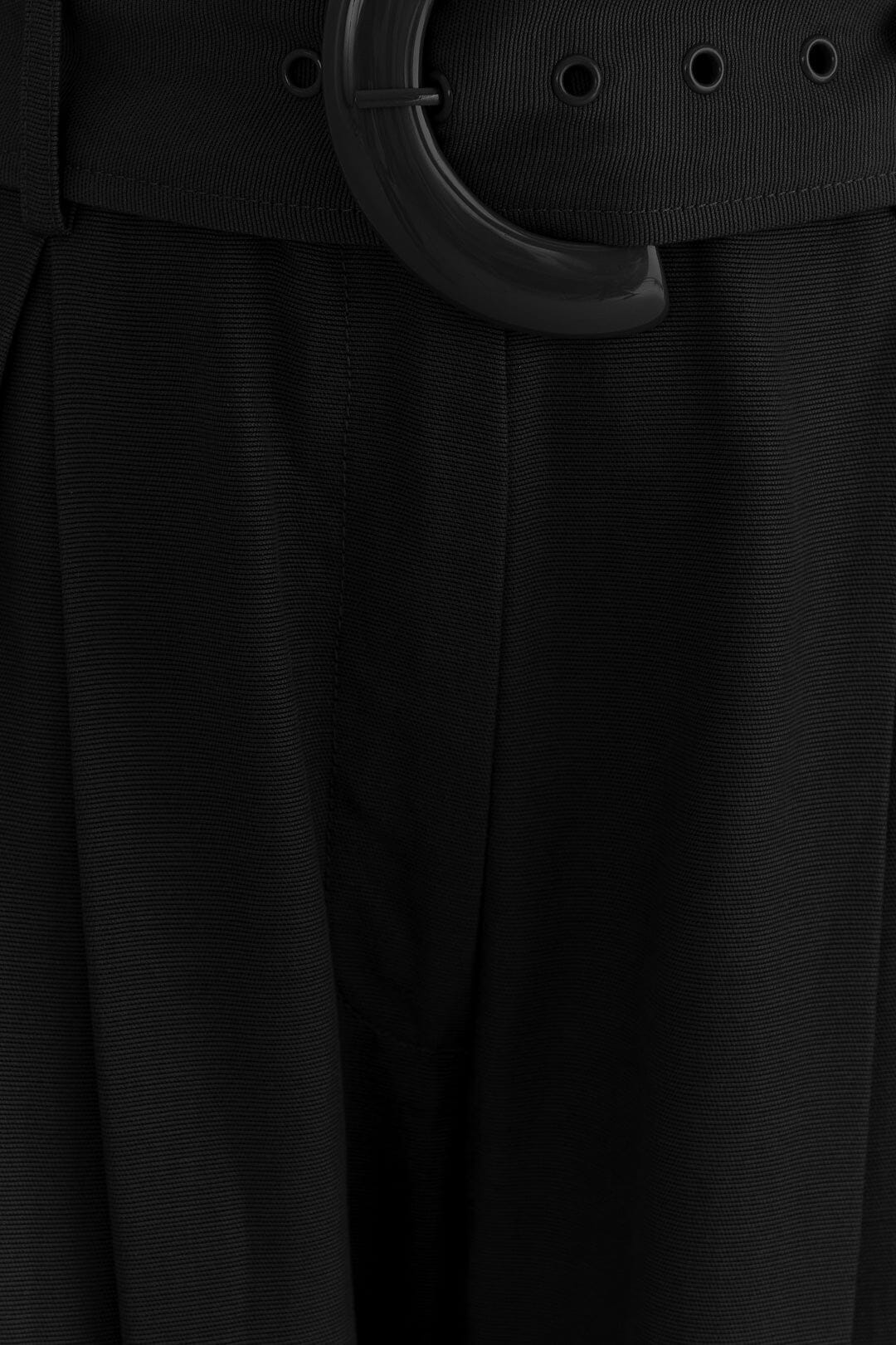 Pantalon ajusté en coton - Noir