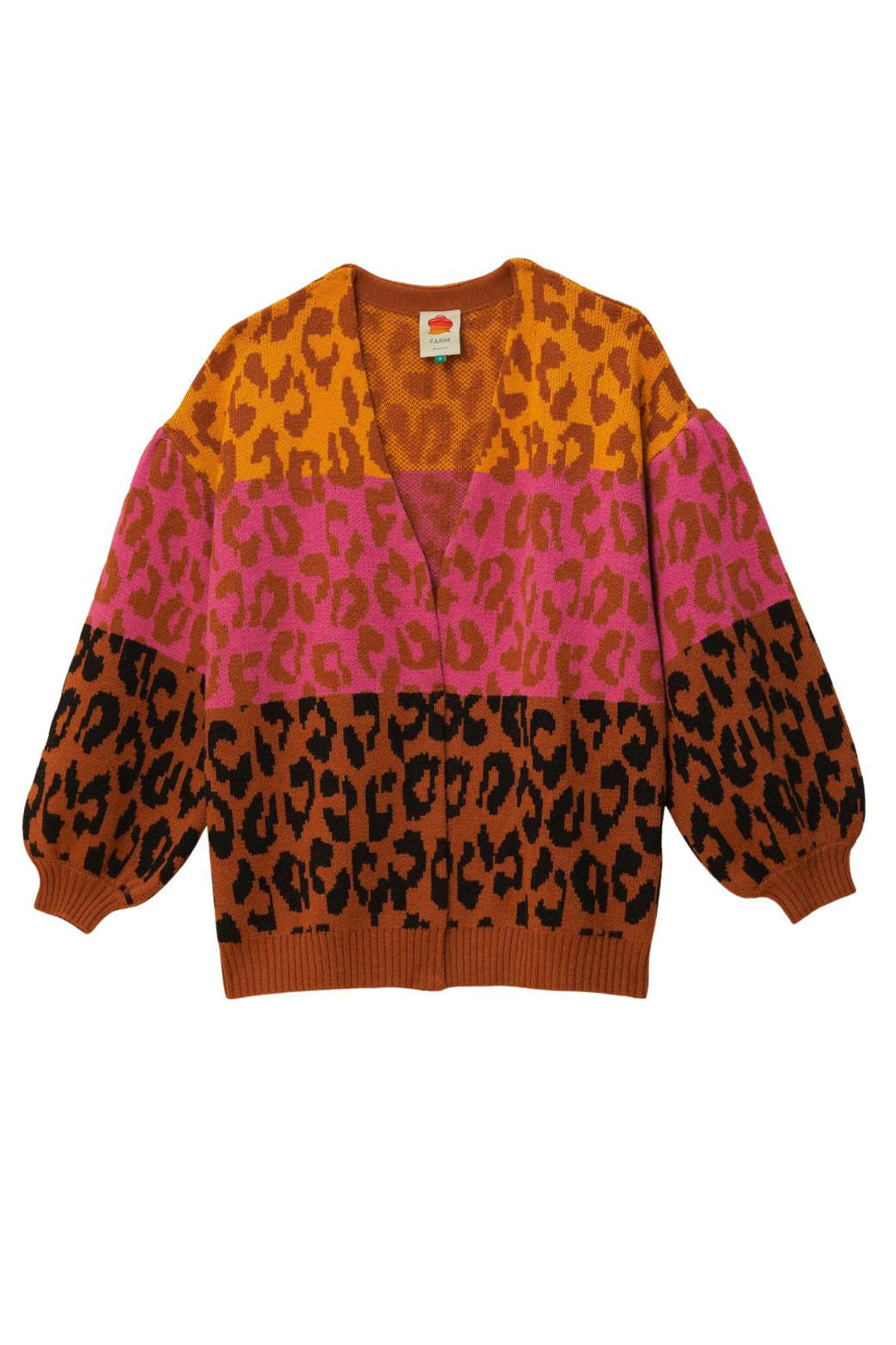 Cardigan en maille à motifs Léopard - Marron