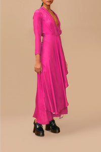 Robe longue à manches longues - Rose