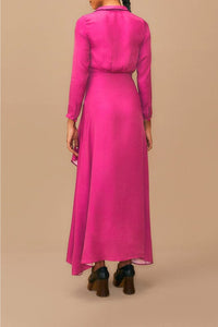 Robe longue à manches longues - Rose