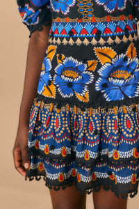 Mini jupe Sparkle Ainika en coton - Bleu