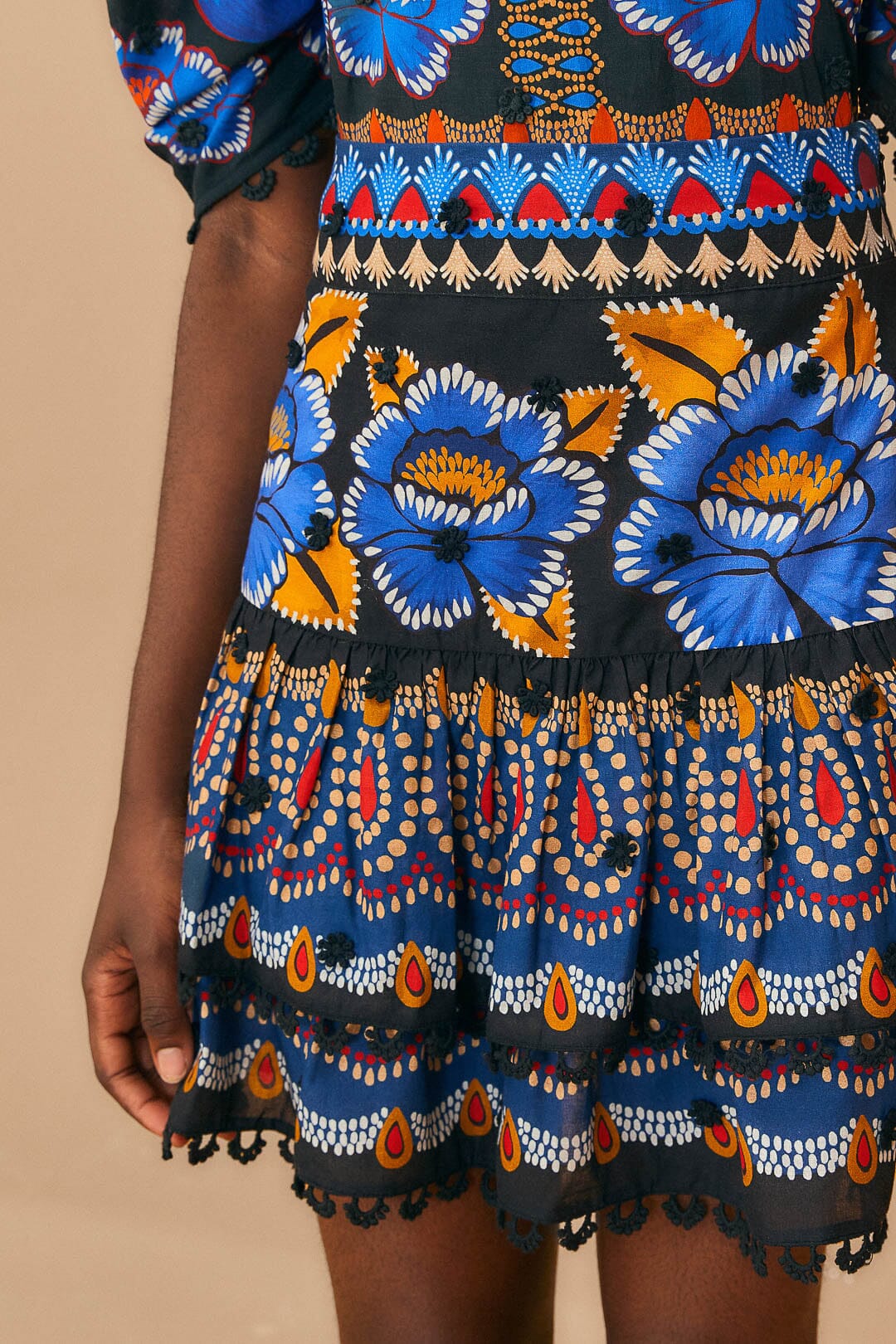 Mini jupe Sparkle Ainika en coton - Bleu
