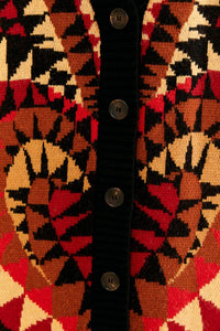 Cardigan long Heart Deco - Rouge