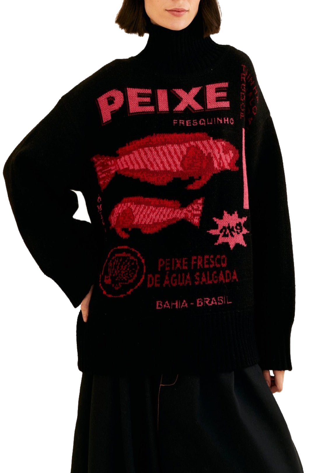 Pull Peixe en maille - Noir