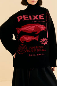 Pull Peixe en maille - Noir
