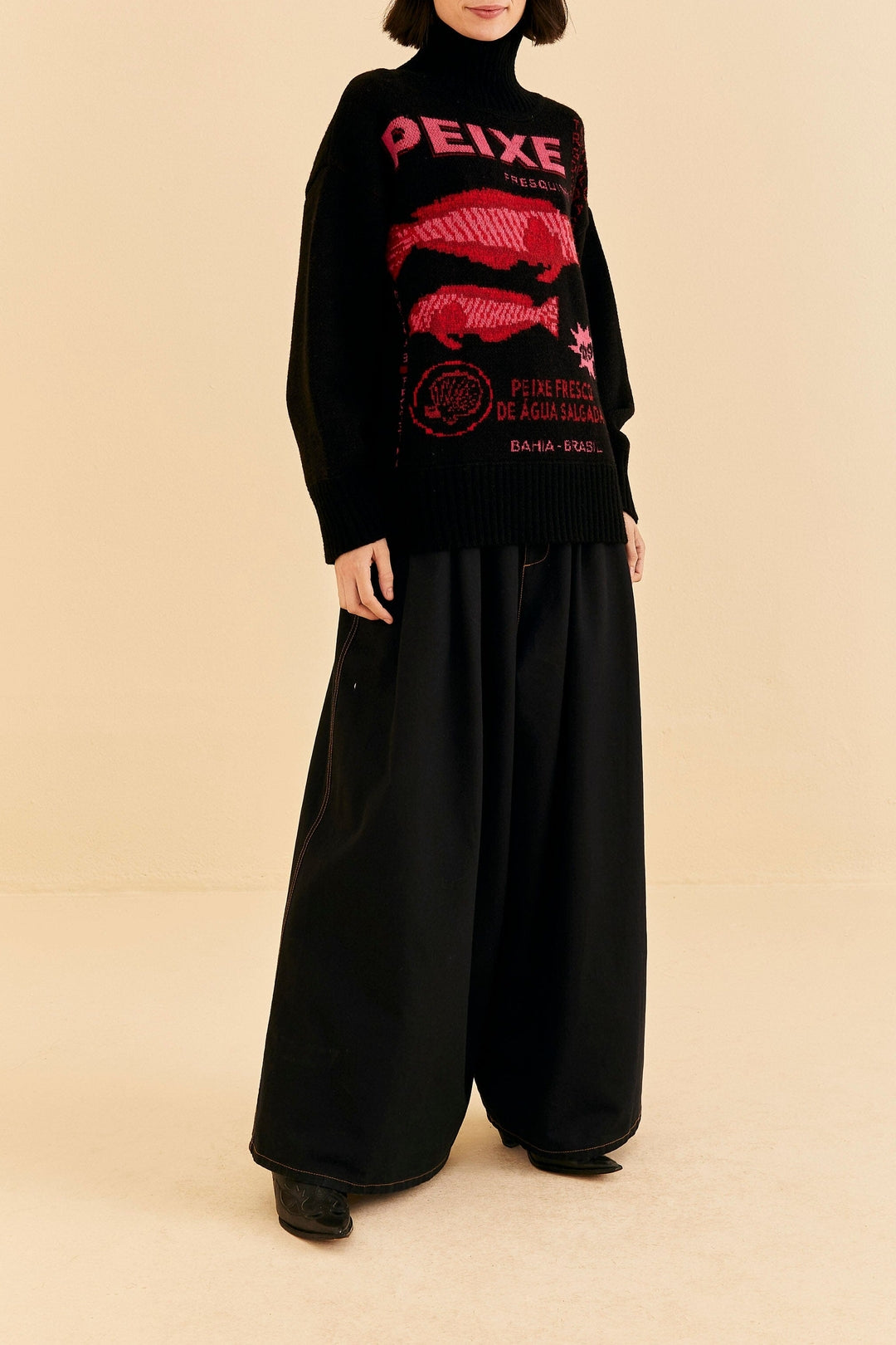Pull Peixe en maille - Noir