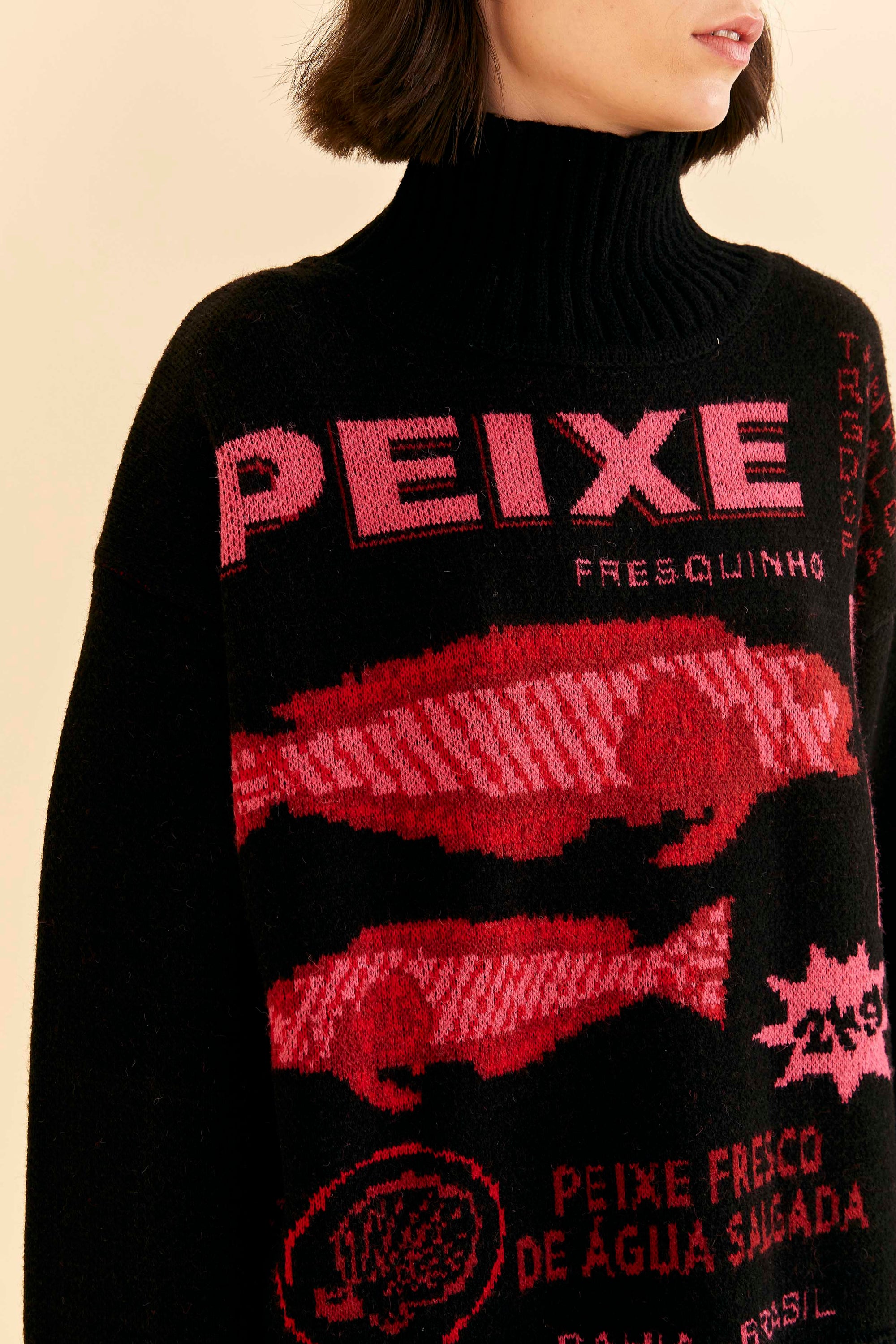 Pull Peixe en maille - Noir