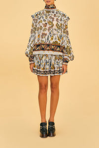Mini jupe à motif floral - Multicolore