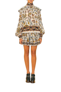 Mini jupe à motif floral - Multicolore