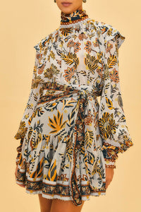 Mini jupe à motif floral - Multicolore
