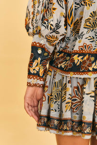 Mini jupe à motif floral - Multicolore