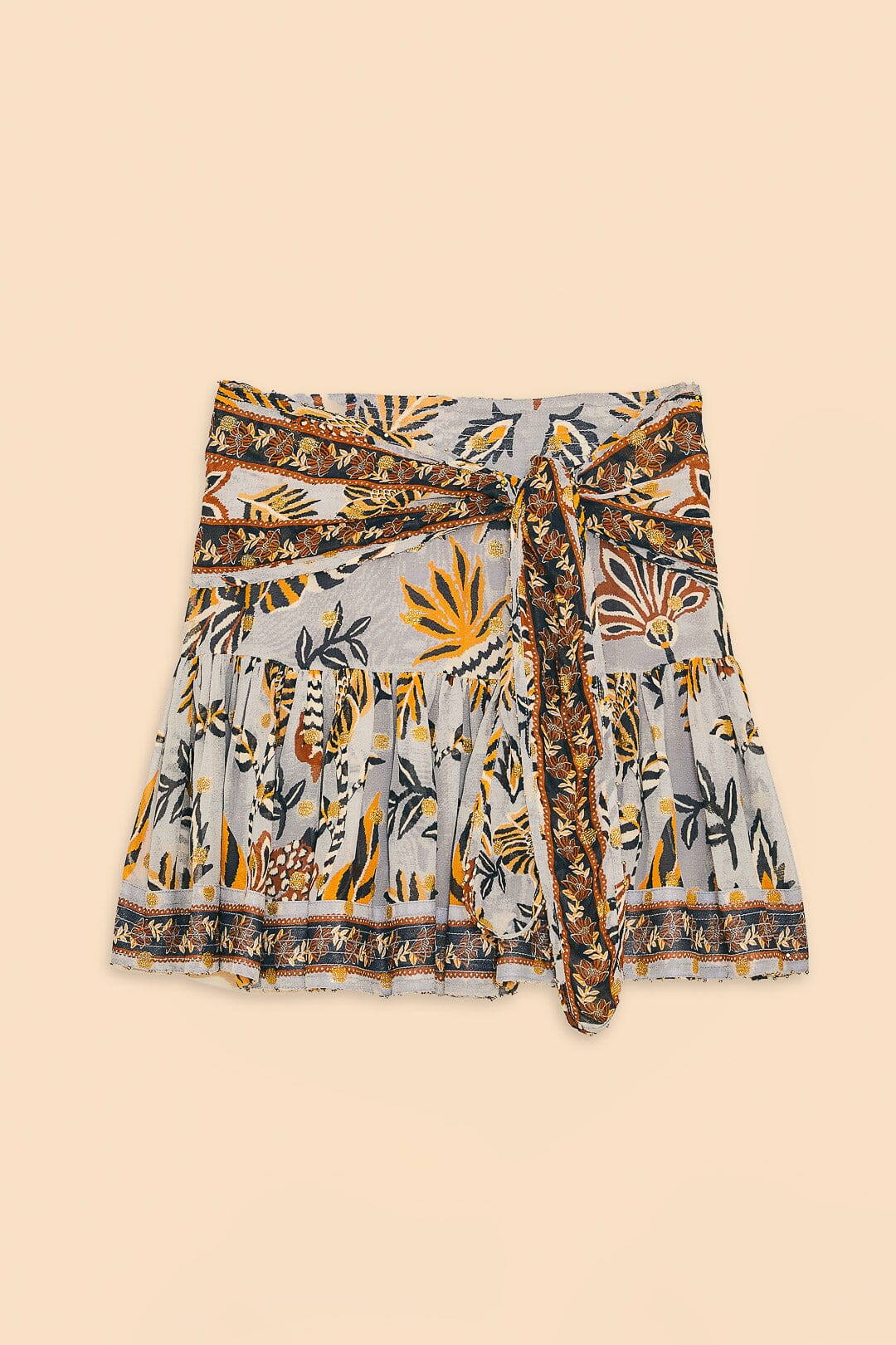 Mini jupe à motif floral - Multicolore