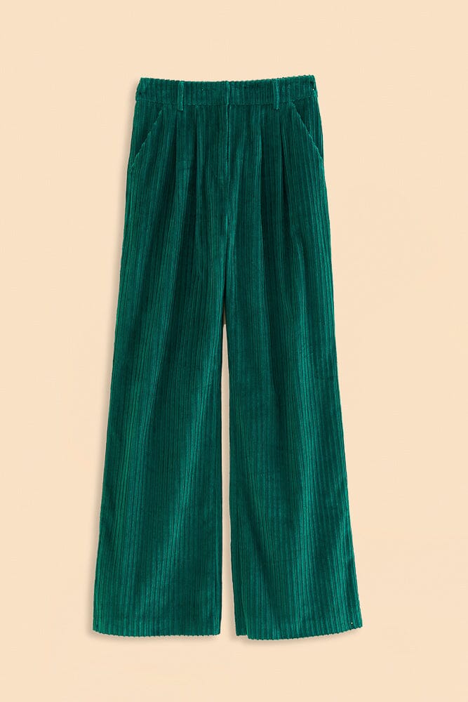 Pantalon Emeraude en velours côtelé en coton - Vert