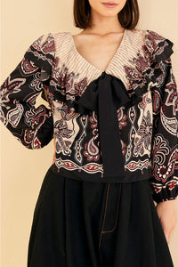 Blouse Sweet Mermaids en coton - Noir