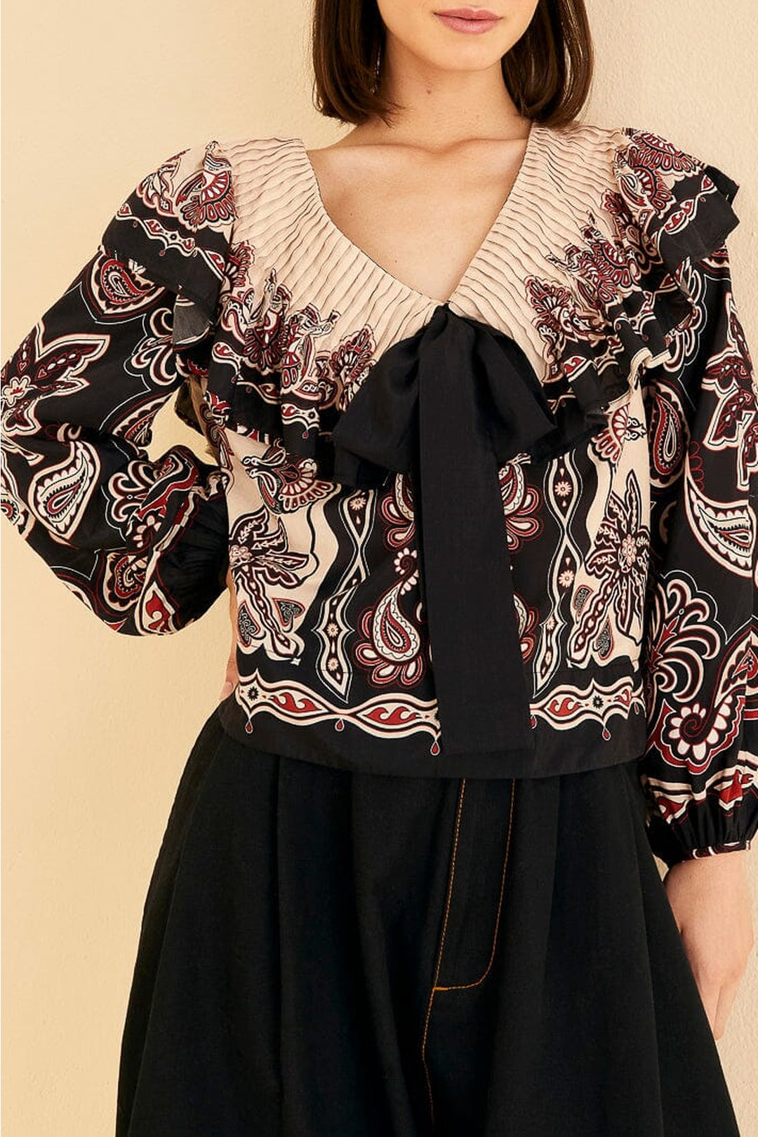 Blouse Sweet Mermaids en coton - Noir