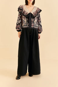 Blouse Sweet Mermaids en coton - Noir