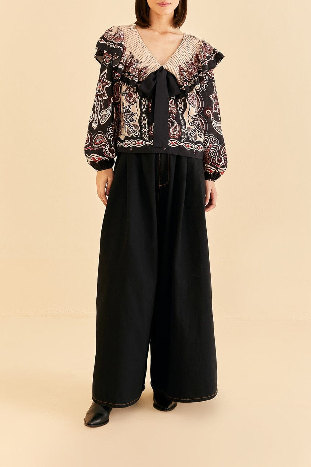 Blouse Sweet Mermaids en coton - Noir