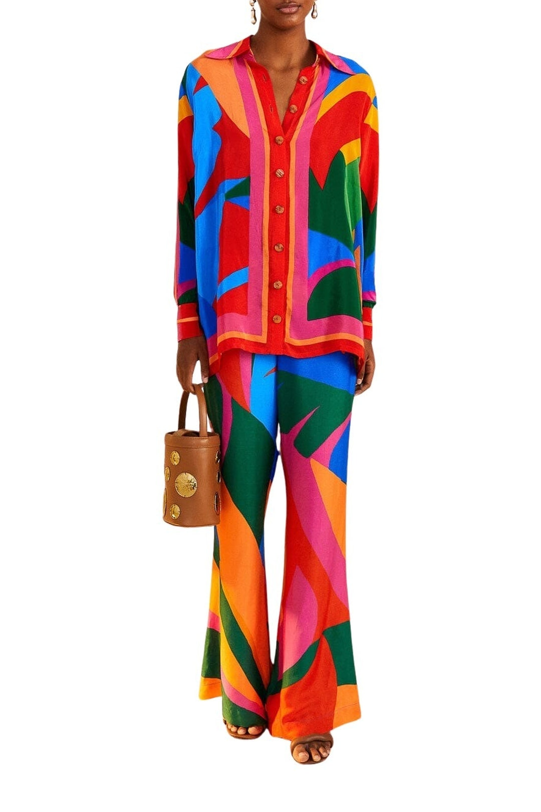 Pantalon Feuilles colorées - Multicolore