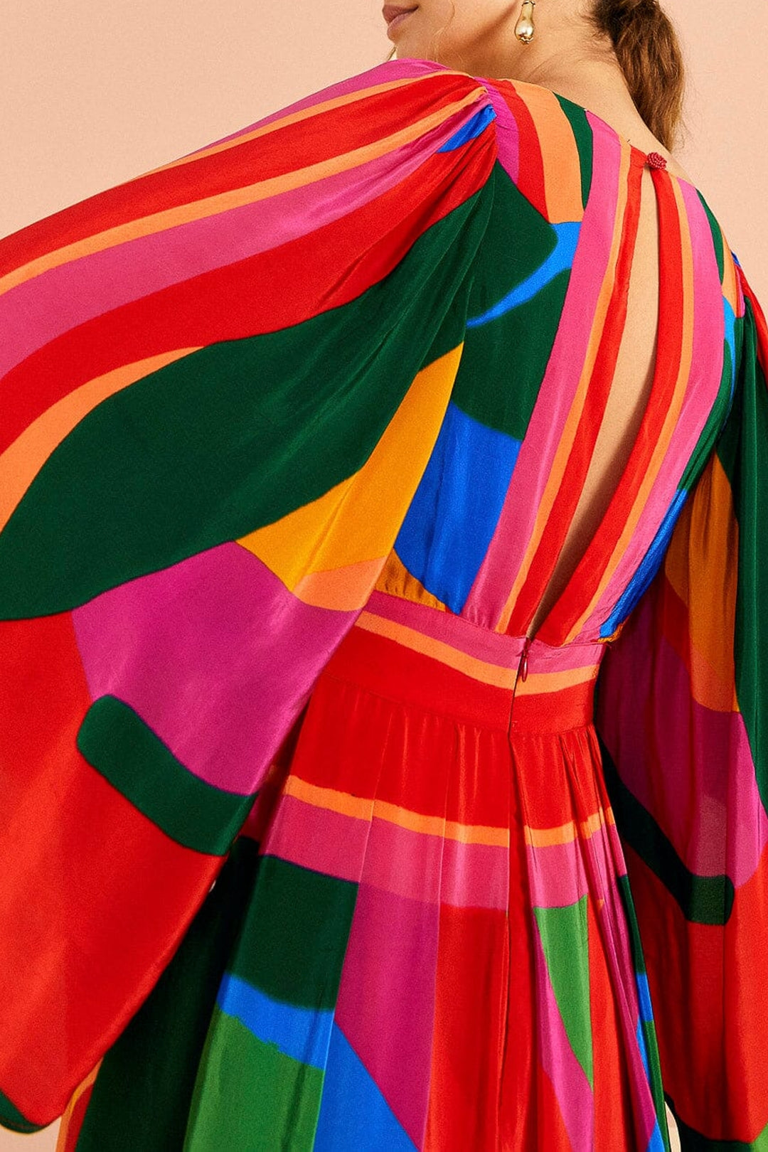 Robe longue Feuilles colorées - Multicolore