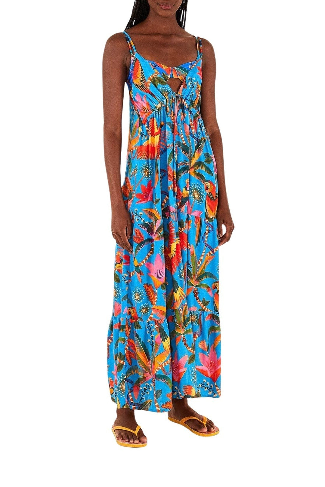 Robe longue Macaw Party - Bleu