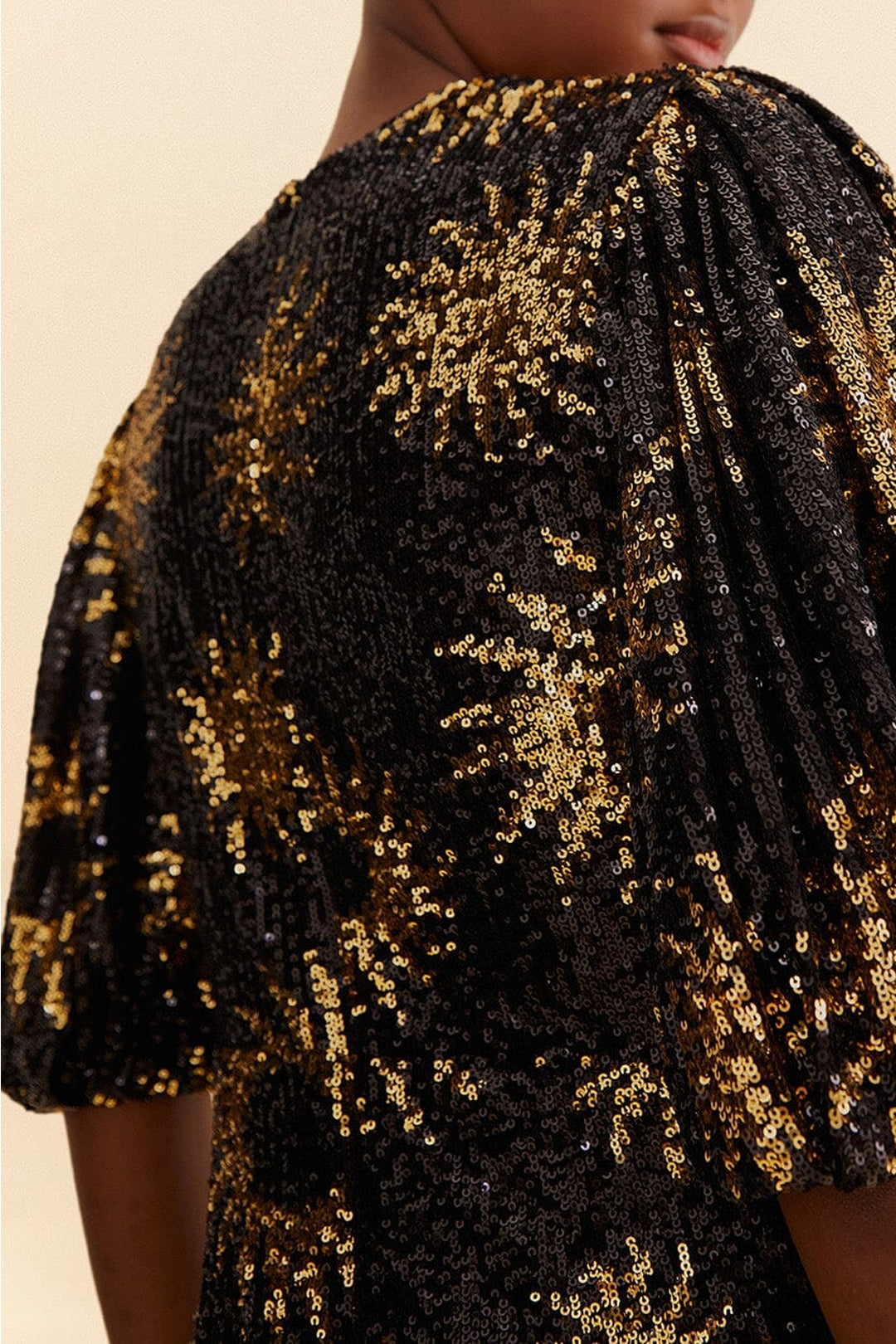 Robe courte Sunny Mood à sequins - Noir