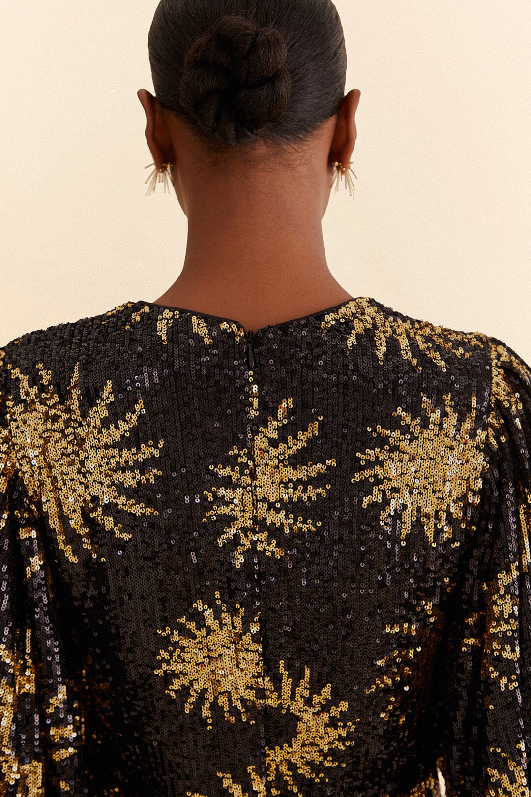 Robe courte Sunny Mood à sequins - Noir
