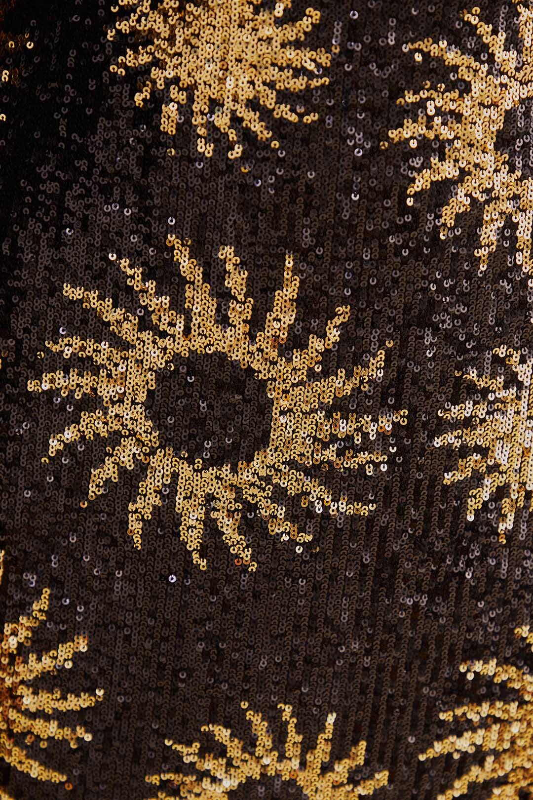 Robe courte Sunny Mood à sequins - Noir
