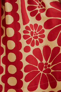Robe midi sans manches Palermo Red en lin - Rouge