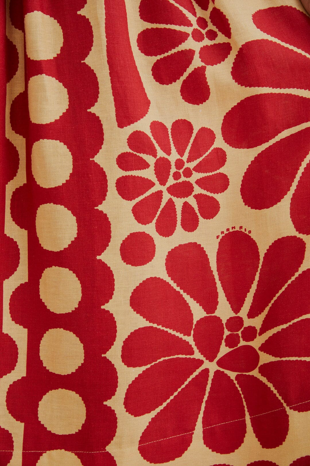 Robe midi sans manches Palermo Red en lin - Rouge
