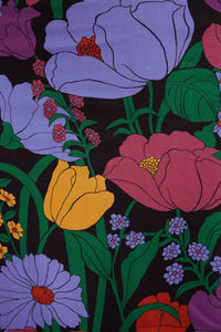 Robe courte à manches longues Bucolic Garden - Violet