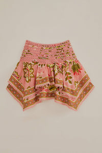 Mini jupe Aura Floral à motif en coton - Rose