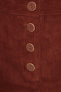 Pantalon évasé en coton - Marron
