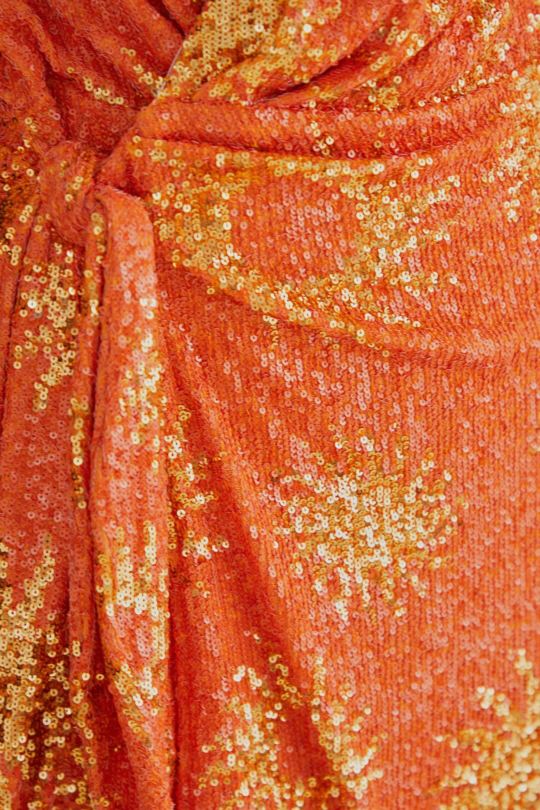 Robe courte Sunny Mood à manches longues et sequins - Orange