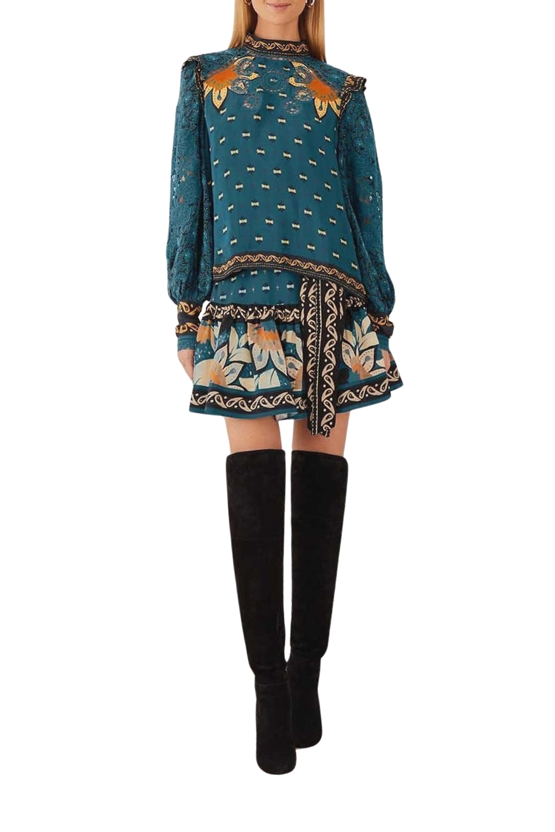Blouse Ainika Chill à manches longues - Bleu