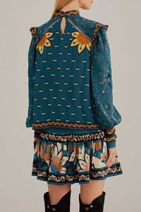 Blouse Ainika Chill à manches longues - Bleu