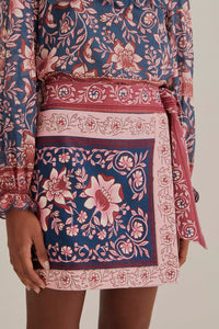 Jupe Ainika à nouer en coton - Rose