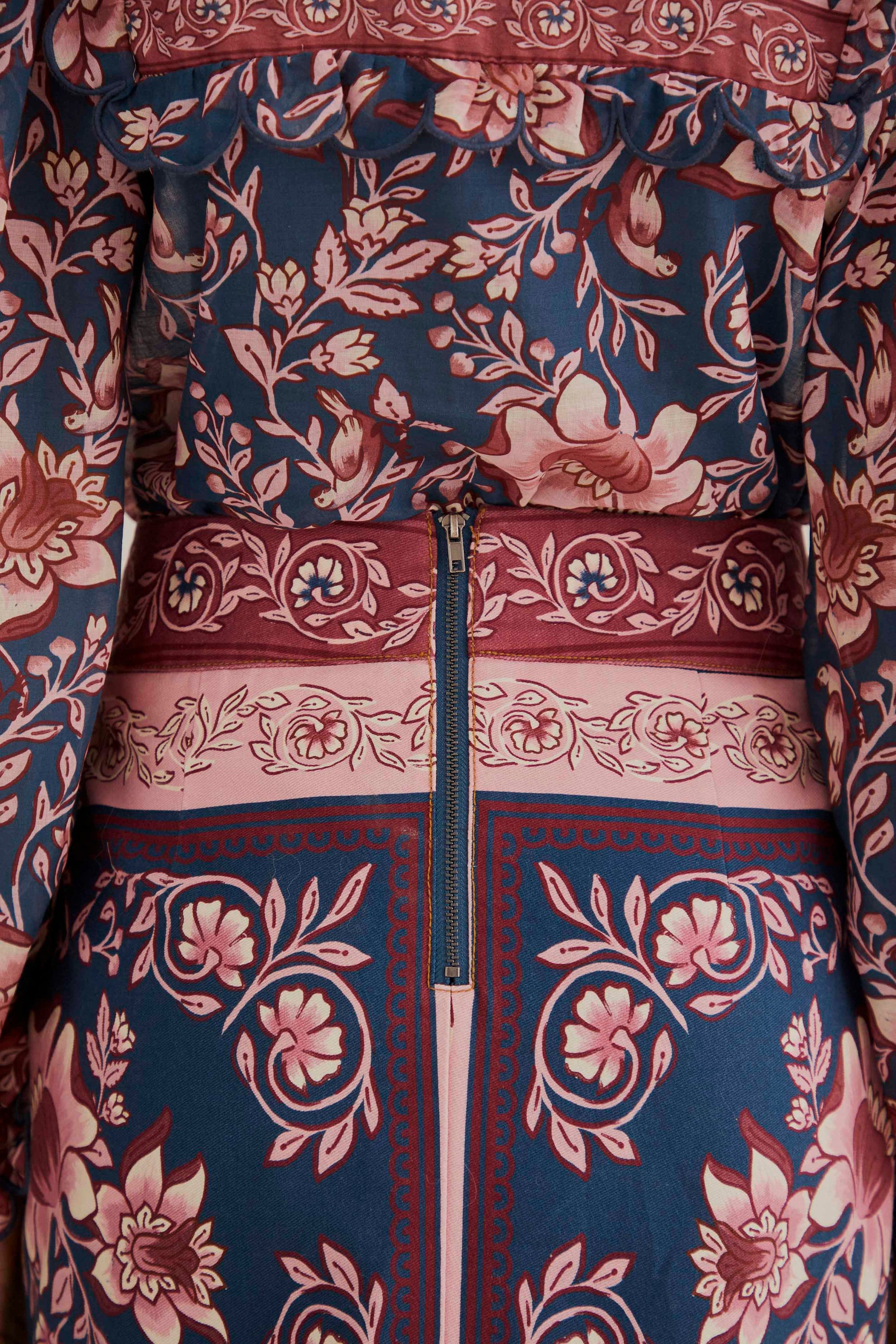 Jupe Ainika à nouer en coton - Rose