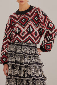 Pull Rauti à perles en maille - Multicolore